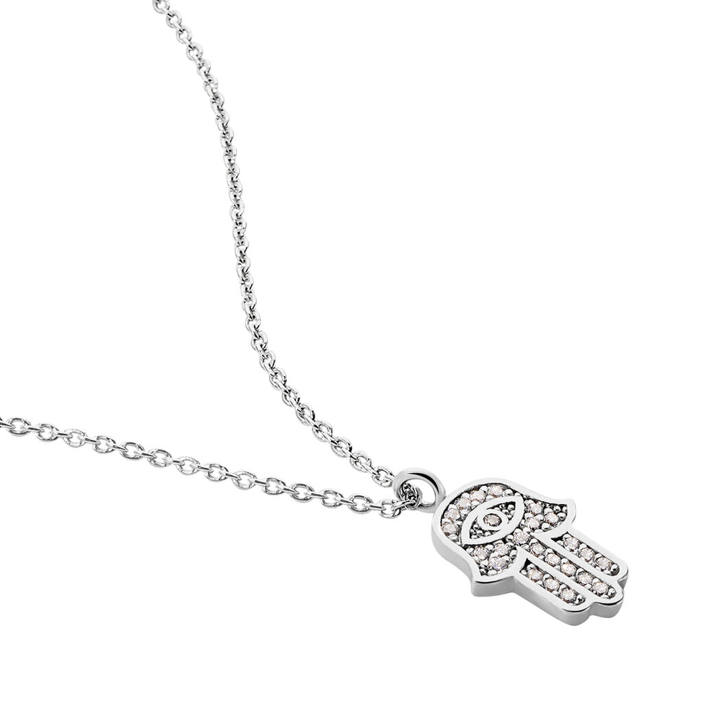 Collier Asnia Argent Blanc Oxyde De Zirconium
