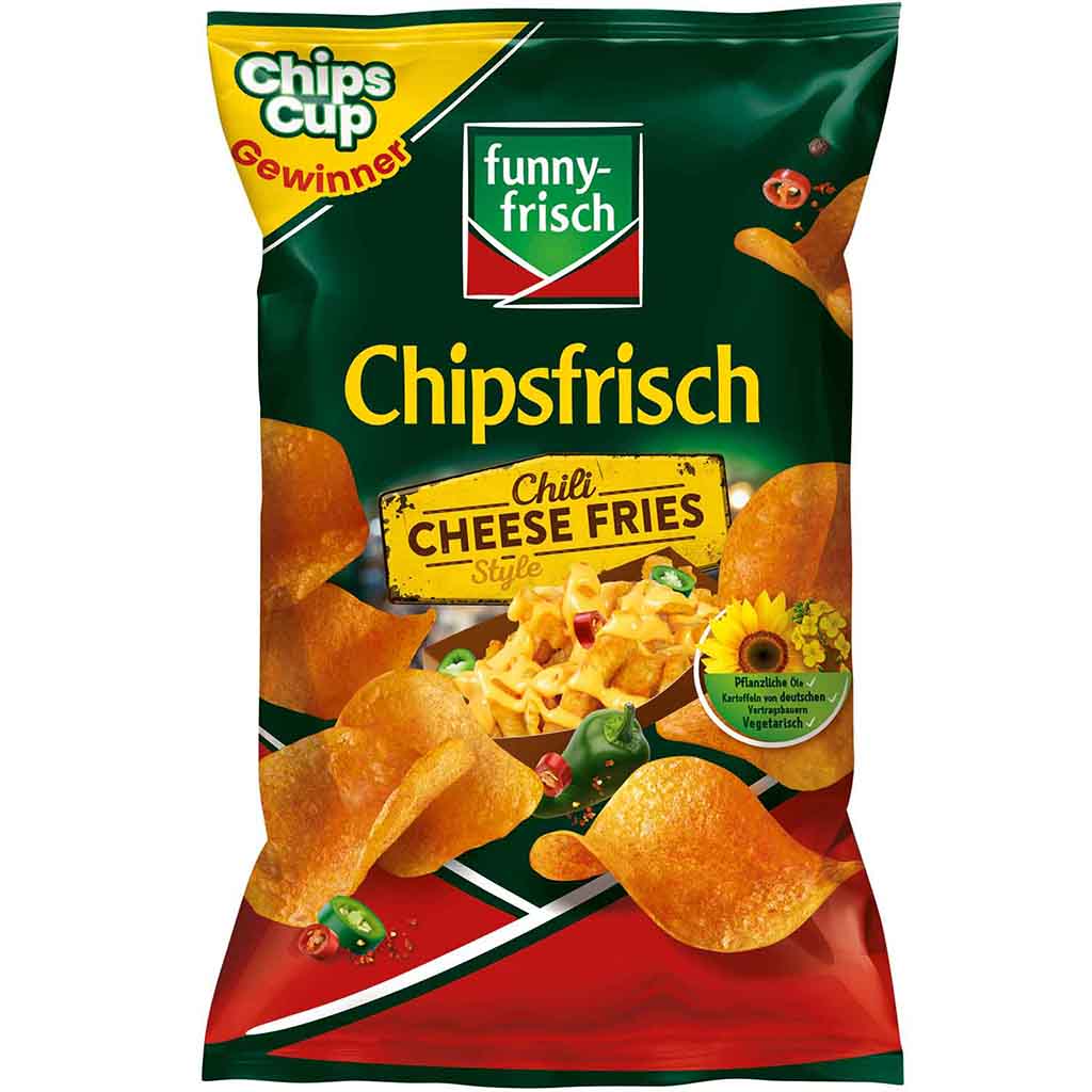 funny frisch Chipsfrisch Chili Cheese Fries Style 150g MHD:3.2.25