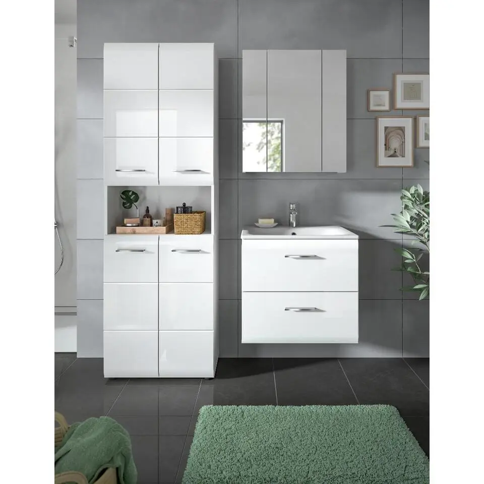 Hioshop Ice badkamer I55 wit hoogglans- wit