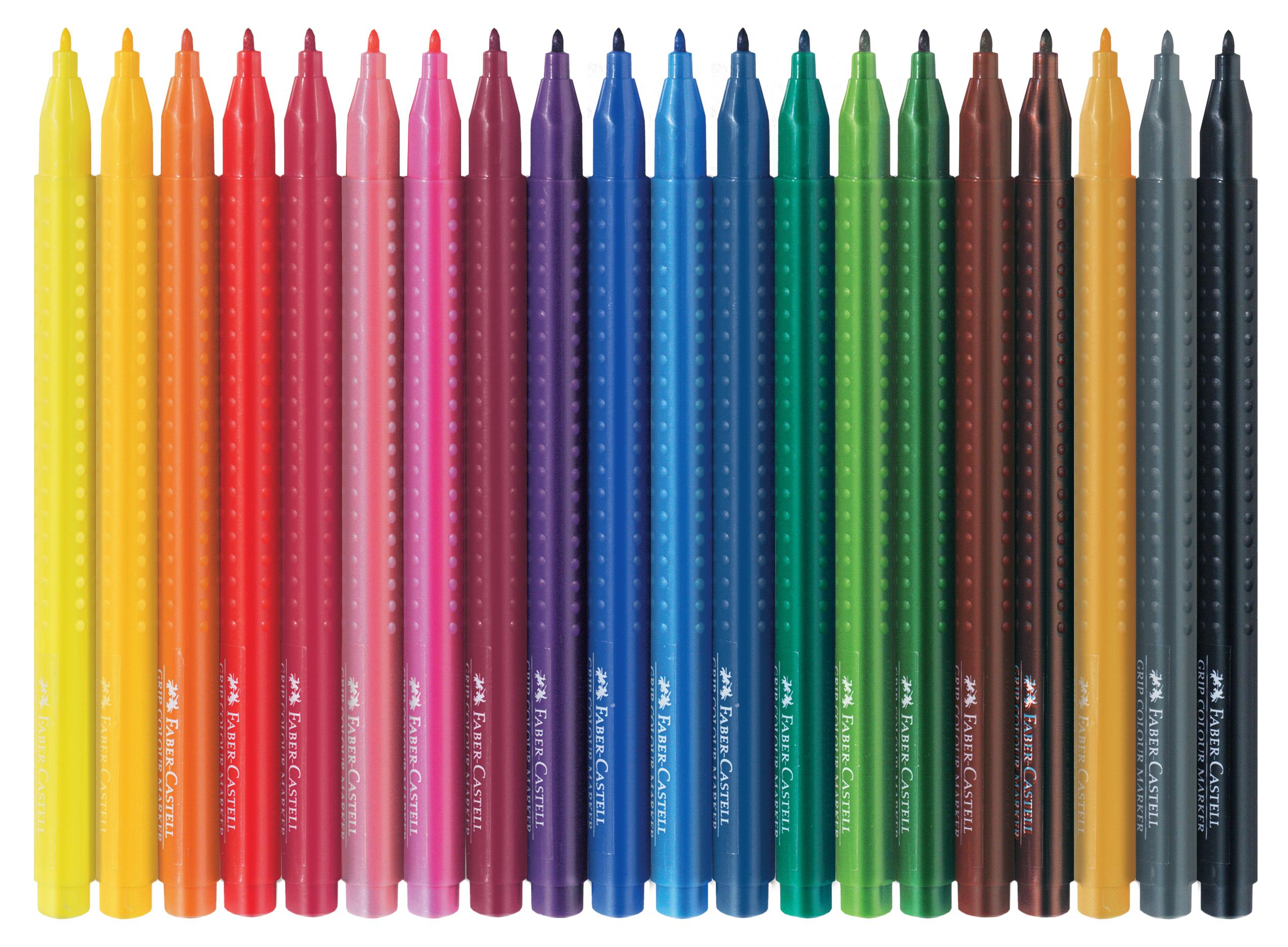 Faber-Castell - Fibre-tip pens Grip Colour Marker set (20 pcs) (155320)