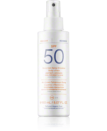 Korres Sun Care Yoghurt Sunscreen Spray Emulsion Body & Face SPF 50 150ml