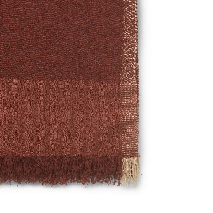 Ferm Living - Weaver Tagesdecke, 170 x 120 cm, rotbraun