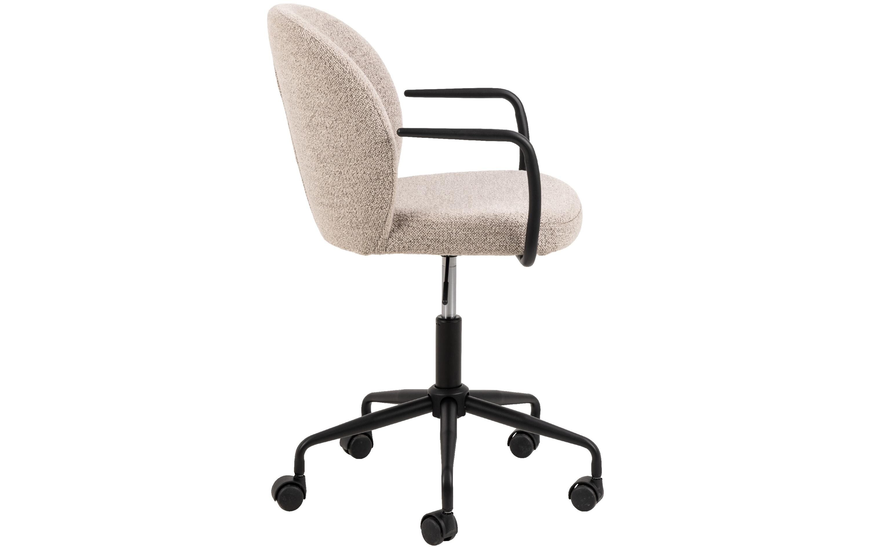 Bürostuhl Patricia, mit Polsterrücken und Armlehnen, Beige<br>Schreibtischstuhl