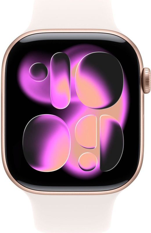 Apple - Watch Series 11 - Smartwatch - Rose Gold - 46mm Aluminium Case - Light Blush Sport Band M/L