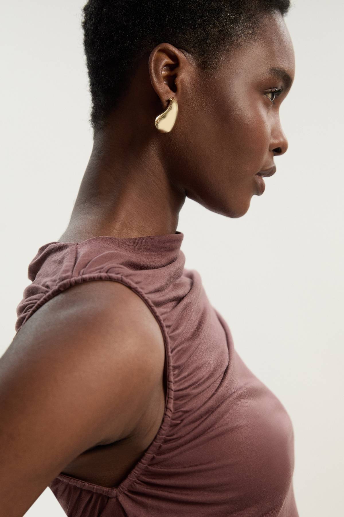 KarenMillen Haut en Tencel à Détails Froncés
