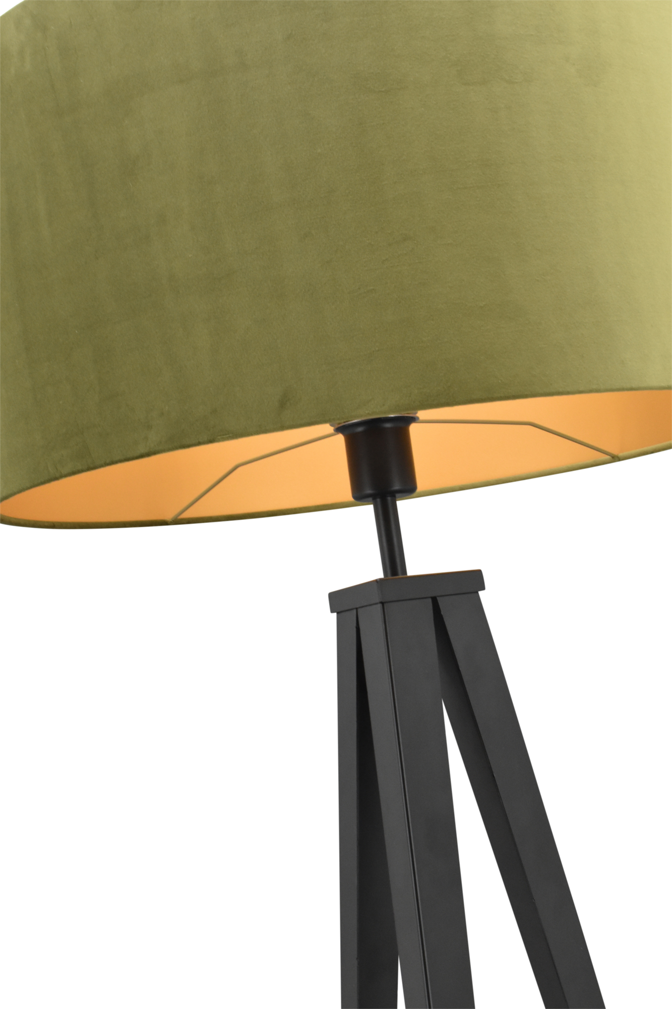 Vloerlamp Denver + kap 50x50x25cm San Remo velours olijf
