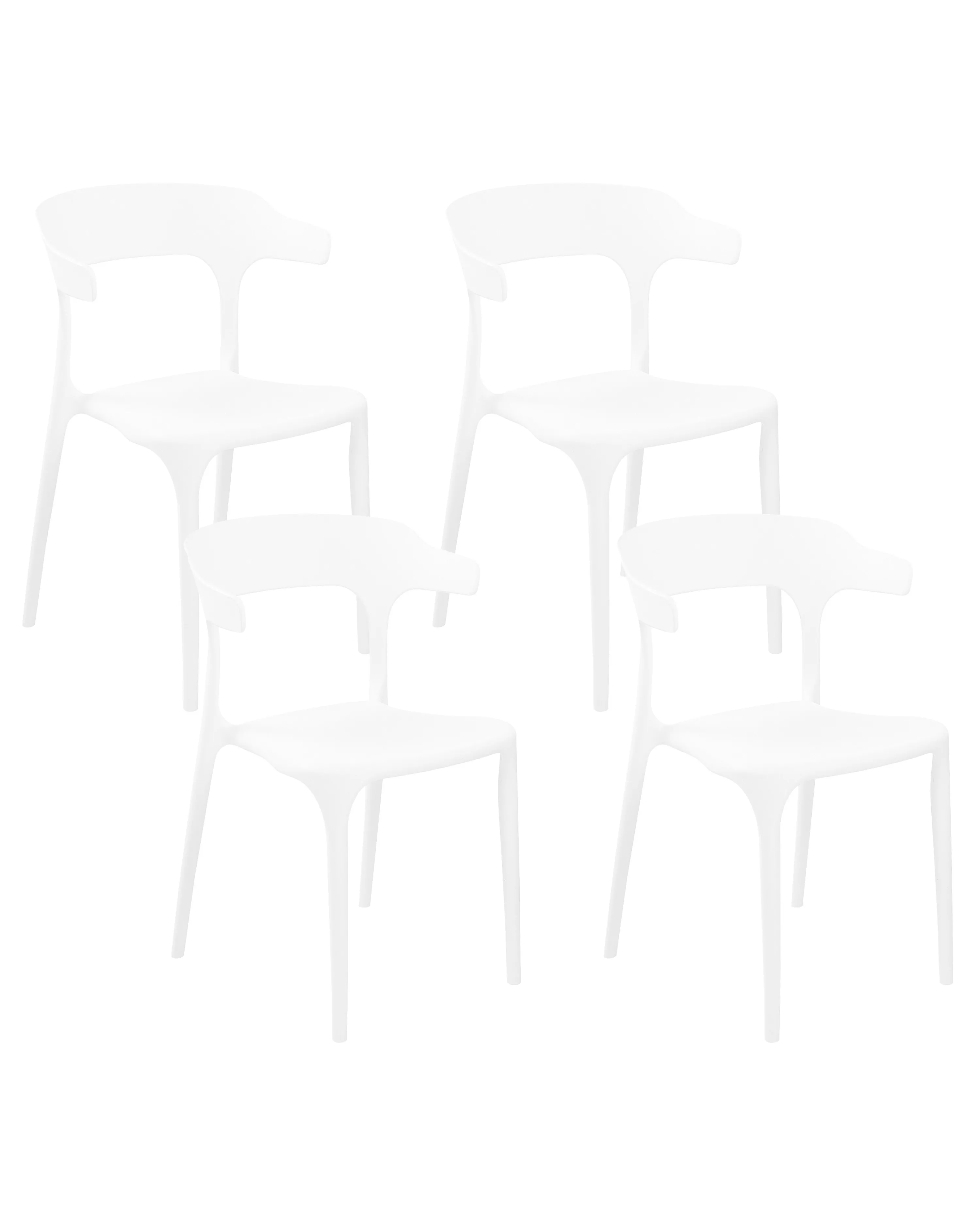 Set van 4 tuinstoelen GUBBIO Wit