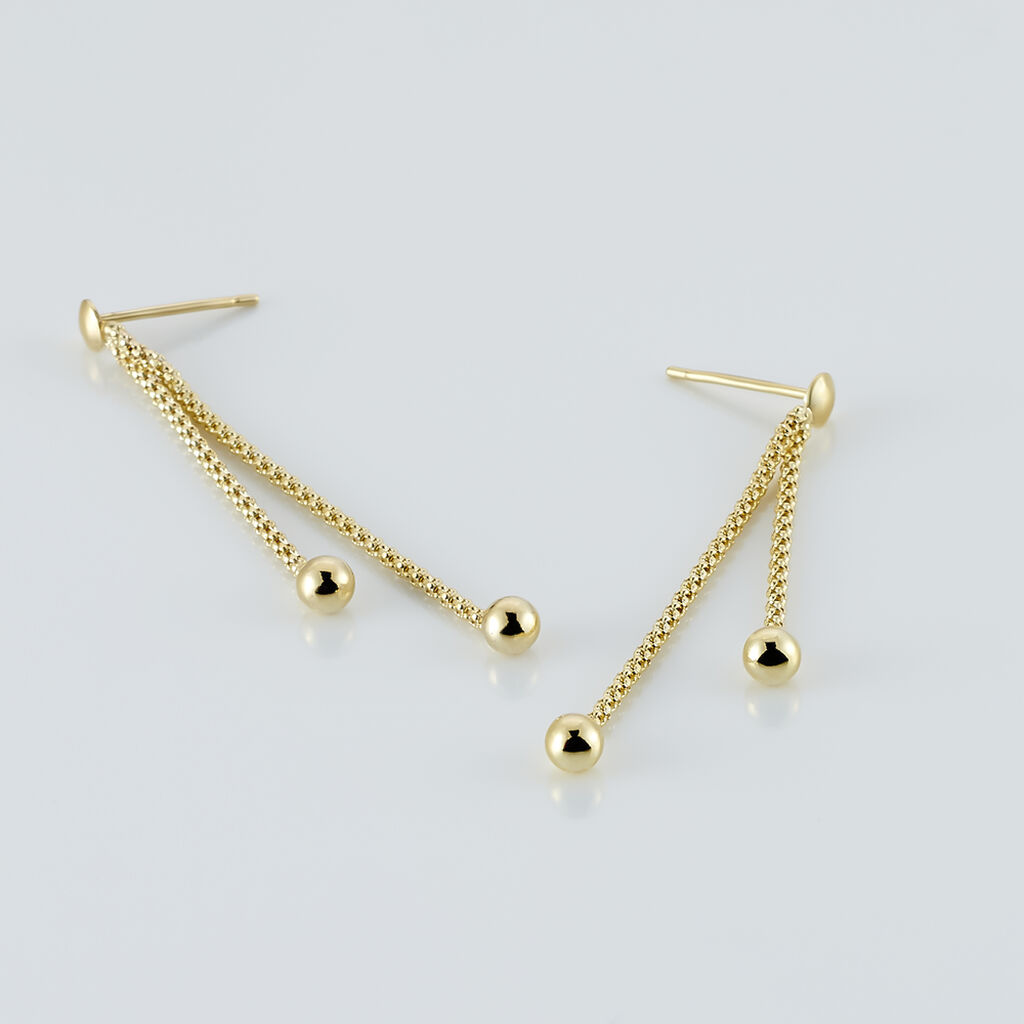 Boucles D'oreilles Pendantes Assiba Or Jaune