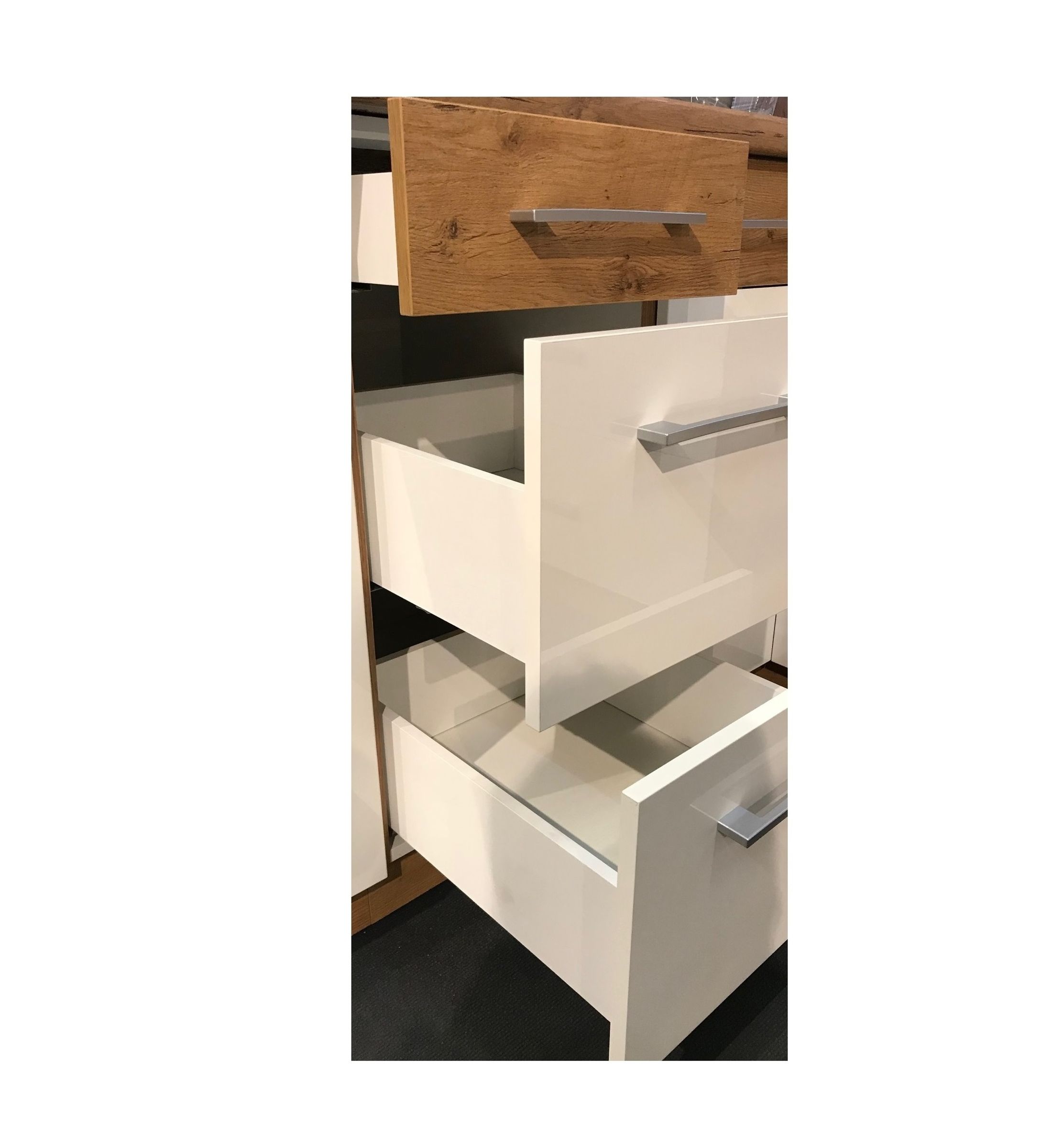 Küche VIGO Basic Matera Grau Lancelot 240 cm Küchenzeile Küchenblock Einbauküche