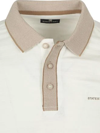 State of Art Poloshirt Jersey Structured Stripe Wit 48115901-1116 kopen