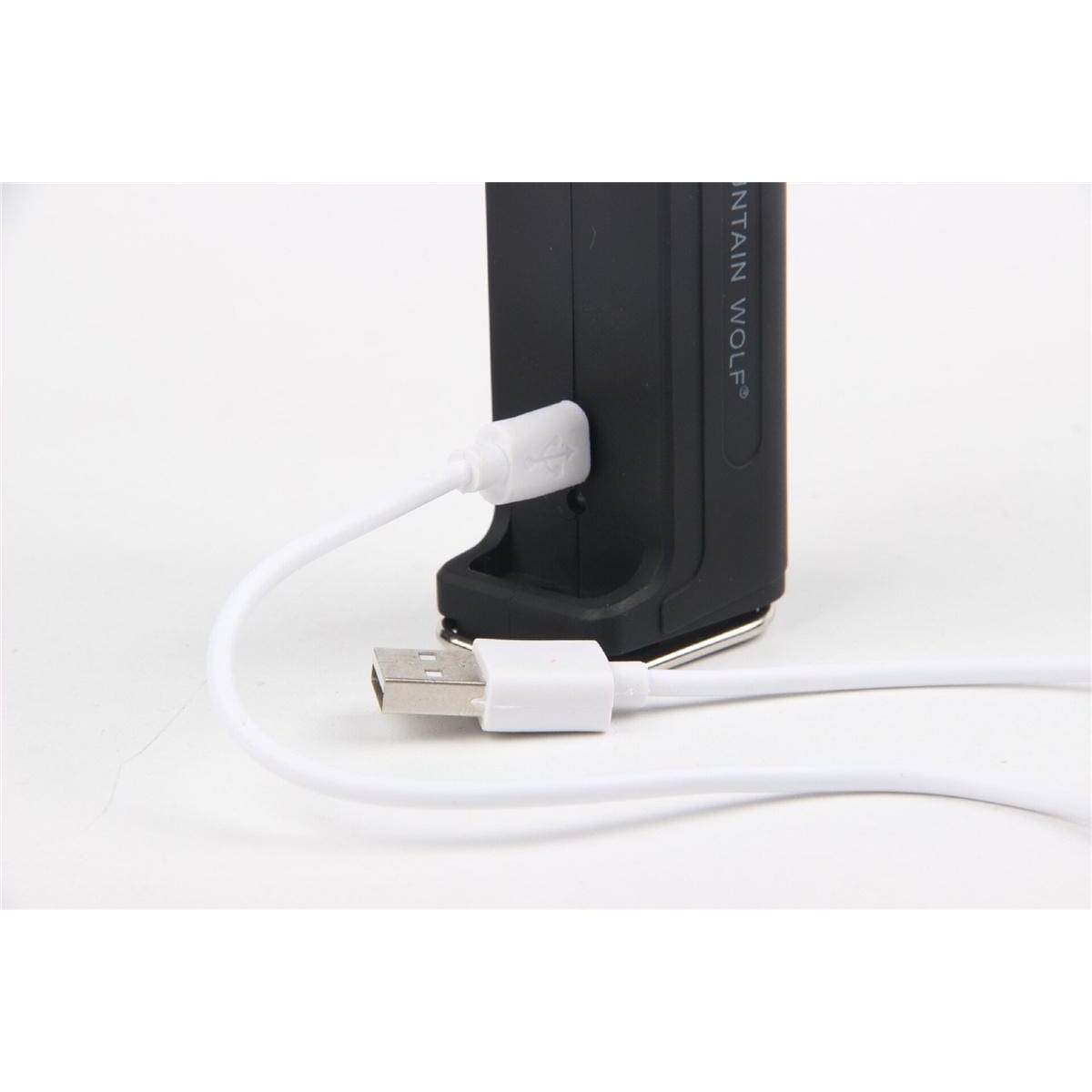 Oppladbar lommelykt 2000mAh, svart