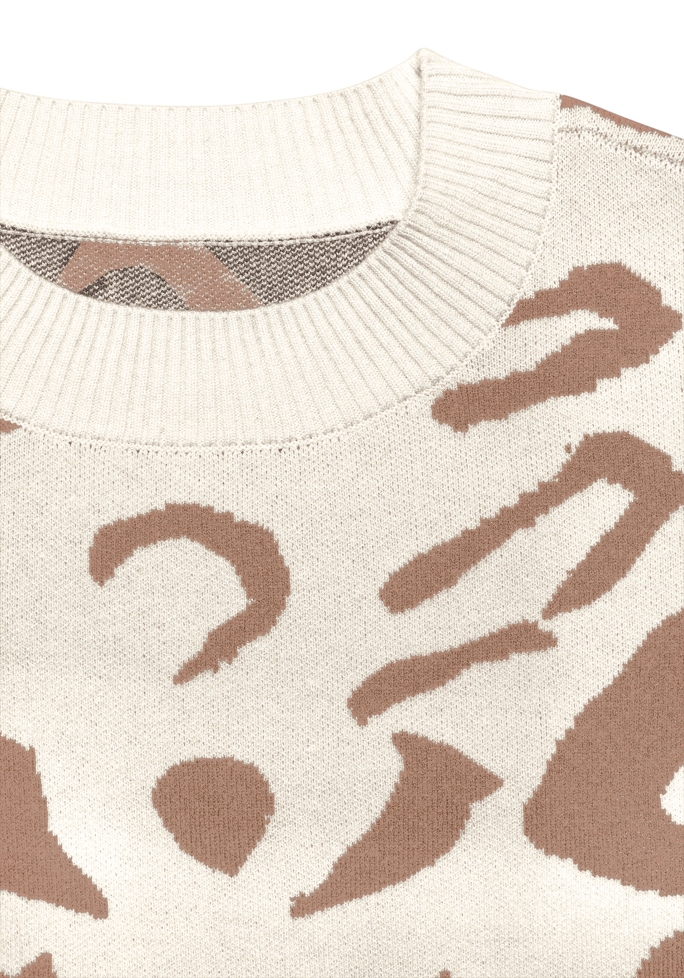 LASCANA Jacquardpullover , mit Leomuster, Strickpullover, Animalprint, modisch
