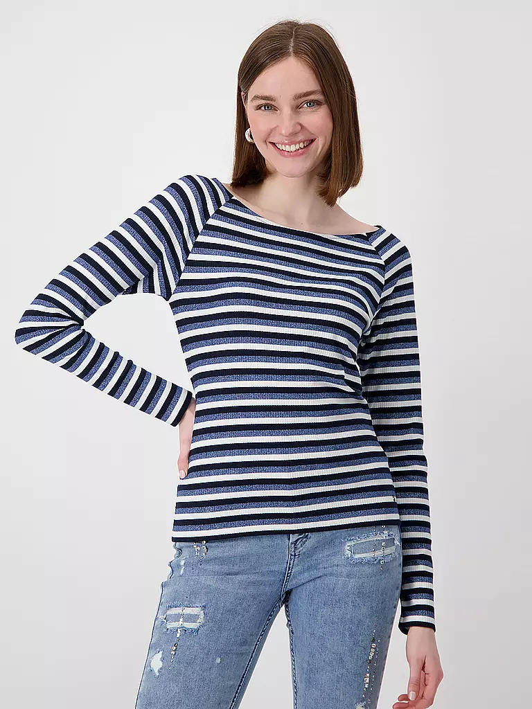 MONARI Langarmshirt blau