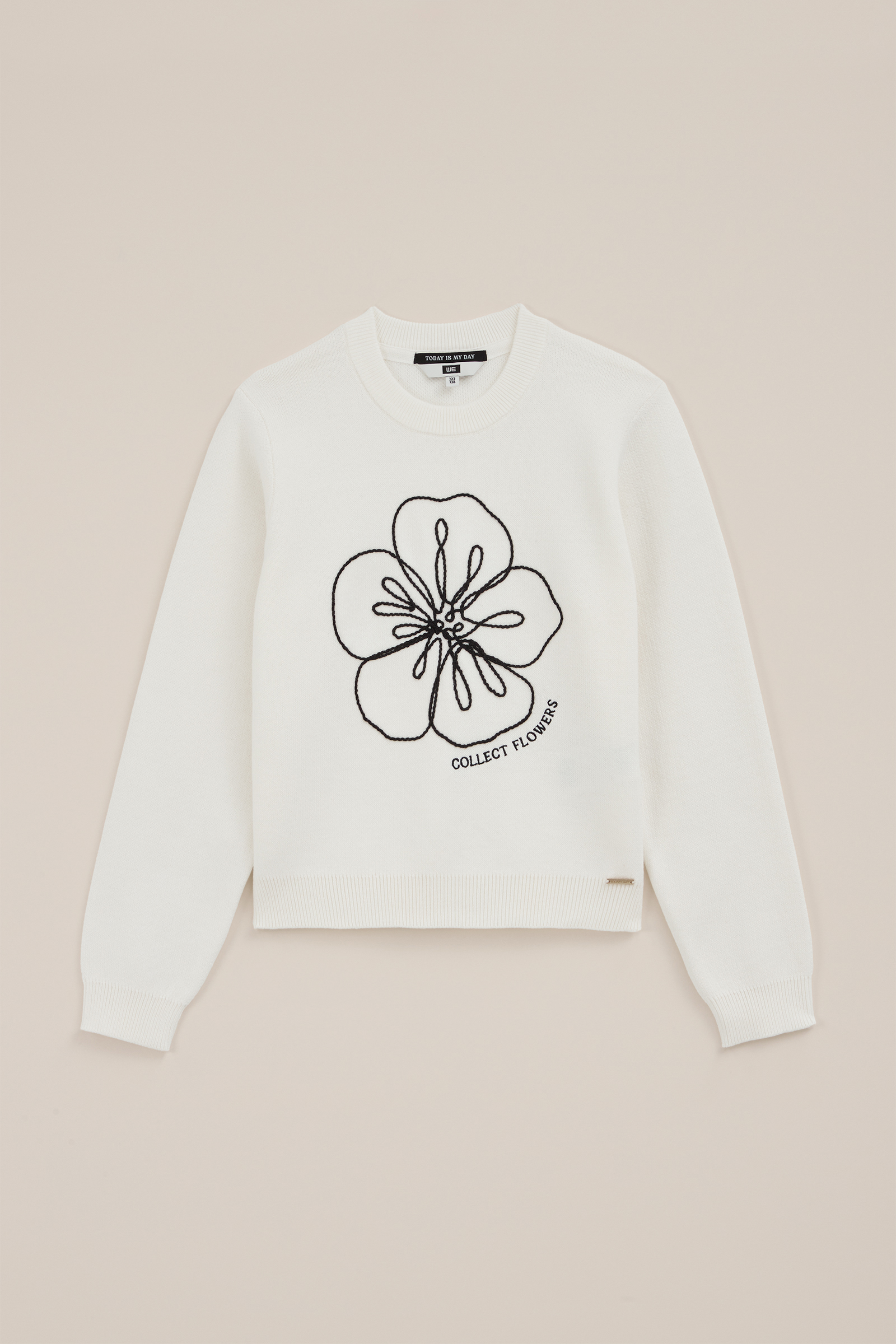 Meisjes trui met embroidery WE Fashion Wit