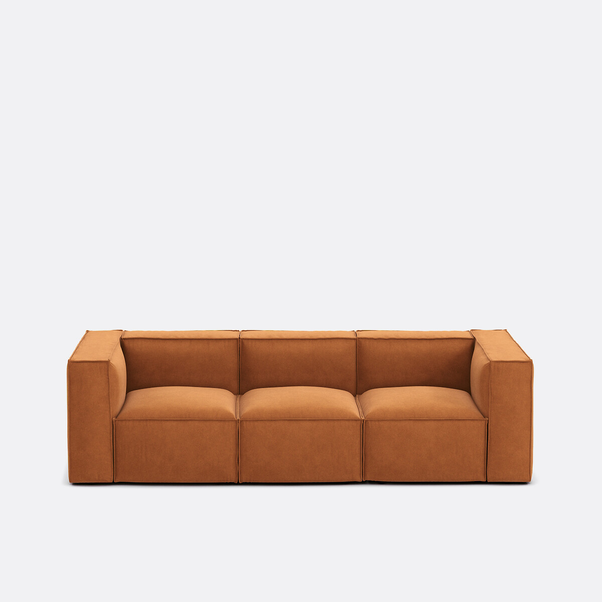 LA REDOUTE INTERIEURS<br>Assento modular, 3 lugares, veludo texturizado, Seven