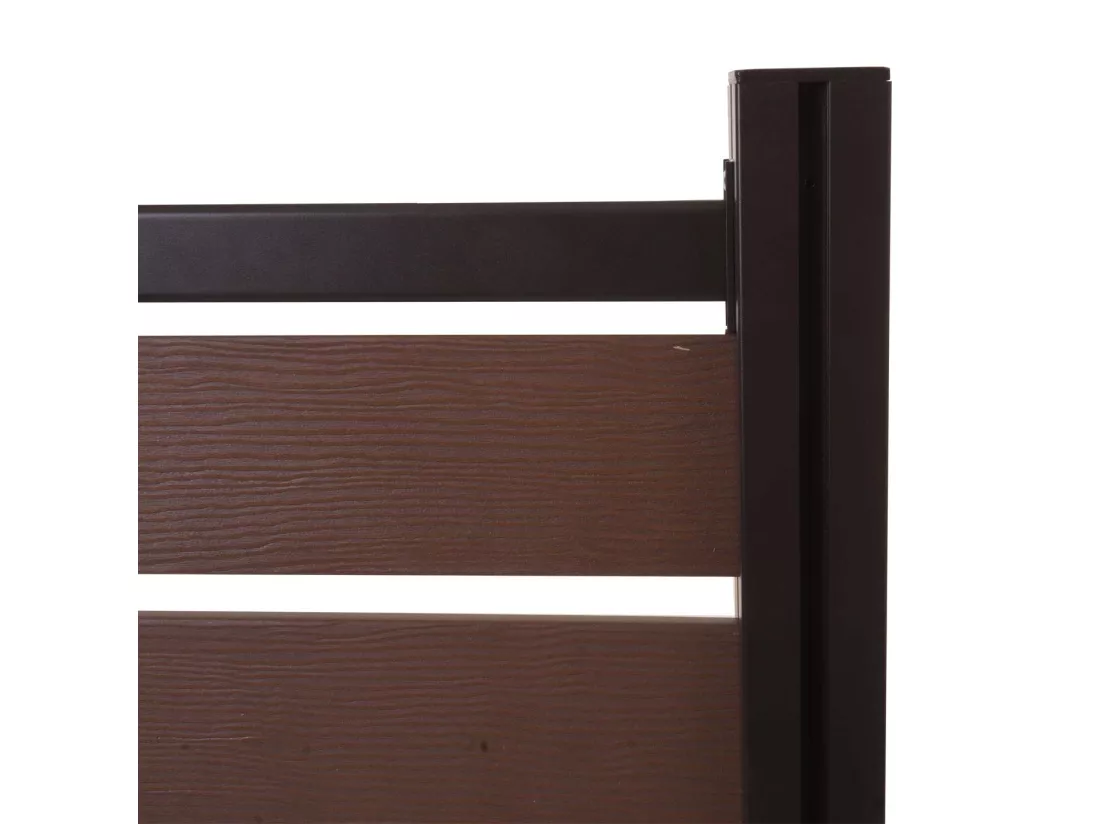 Clôture pour poubelles en aluminium MCW-K57, marron