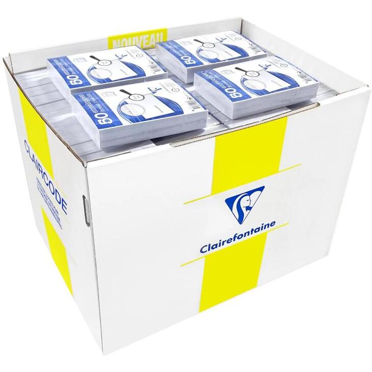 Paquet de 50 Enveloppes Blanches C6-114x162 mm - Précasées - Auto-Adhésives - 80g/m2 - Blanc