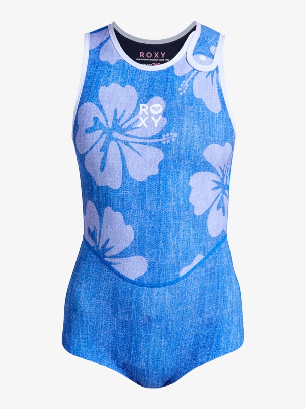1mm Rise Natural Springsuit Long Jane court Bleu Femme