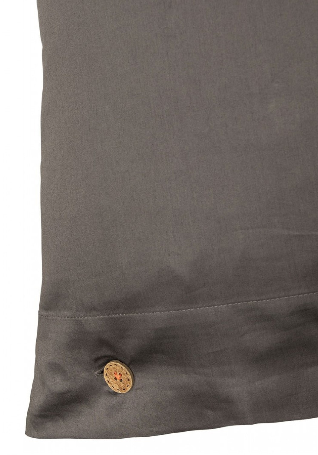 Storyfabrics Kissenbezug mit Kokosknöpfen Satin Stein
