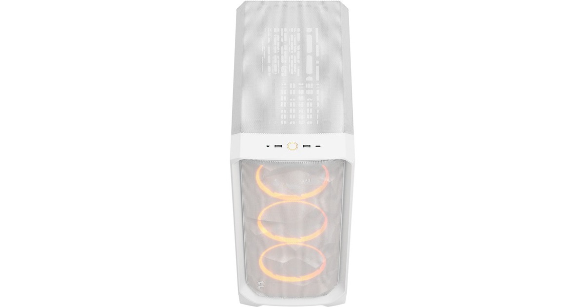 Fractal DesignMeshify 3 RGB midi tower behuizing  (Wit | 2x USB-A | 1x USB-C | RGB | Tempered Glass)