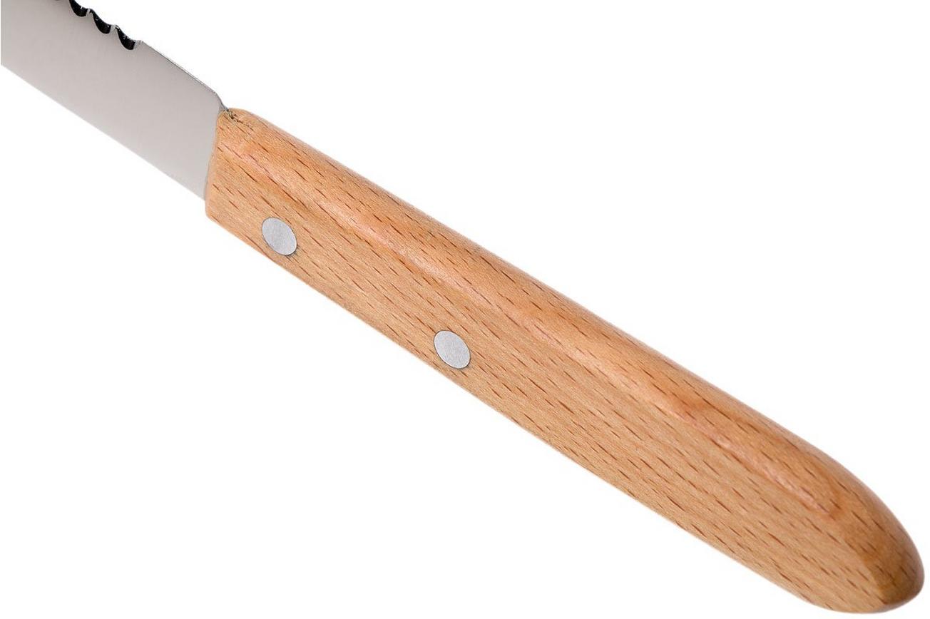 Robert Herder steakmes straight classic roodbeuken RVS