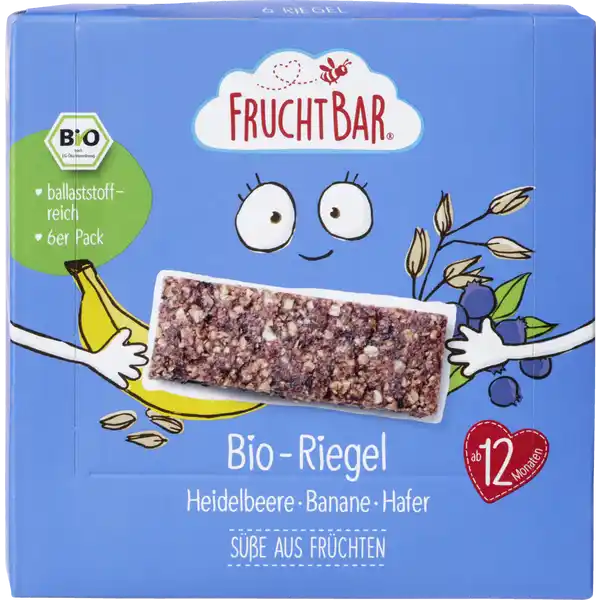 Bio-Riegel Heidelbeere-Banane-Hafer