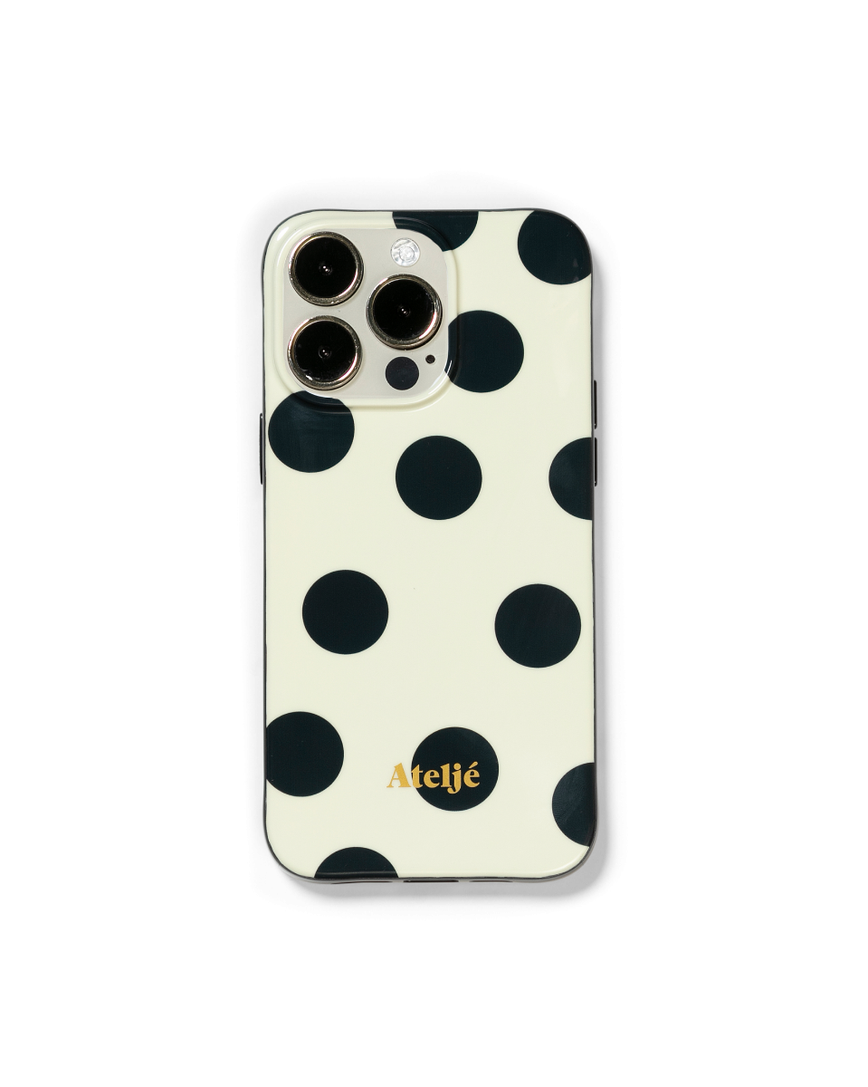 Ateljé Ivory Polkadot recycled iPhone Case