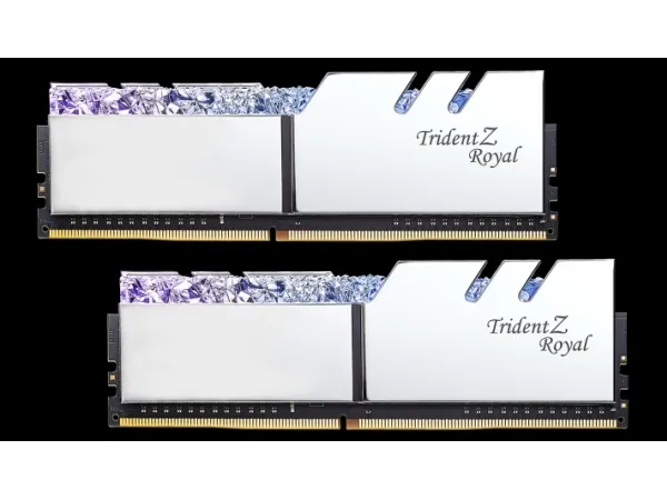 G.Skill Trident Z Royal Series - DDR4 - sæt - 32 GB: 2 x 16 GB - DIMM 288-PIN - 3200 MHz / PC4-25600 - CL16 - 1.35 V - ikke bufferet - ikke-ECC - sølv