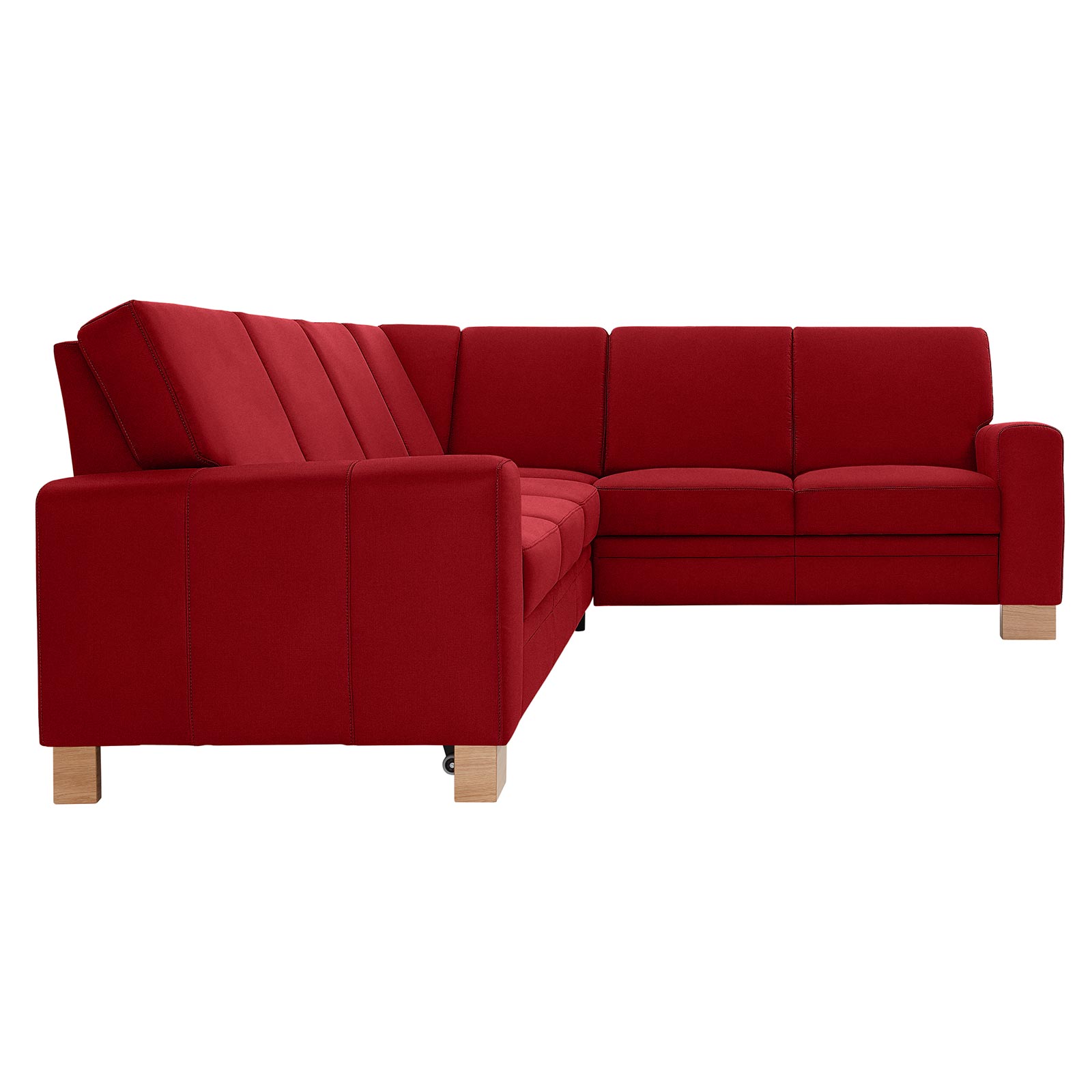 polsterpower Ecksofa - Miro bordeaux - Basismodell - rechts