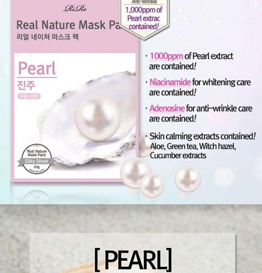 RiRe - Real Nature Mask Pack (Parel) 1 stuk