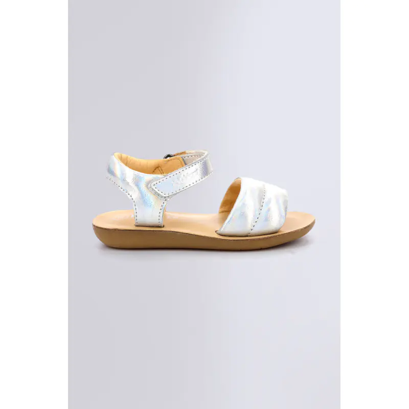 Kickpuff up Argent SANDALES Cuir Fille