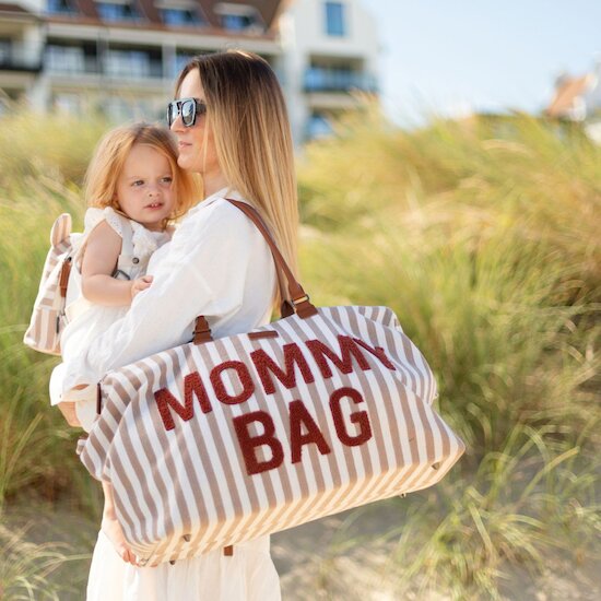 Sac à langer Mommy Bag   Rayures Terra        de               Childhome