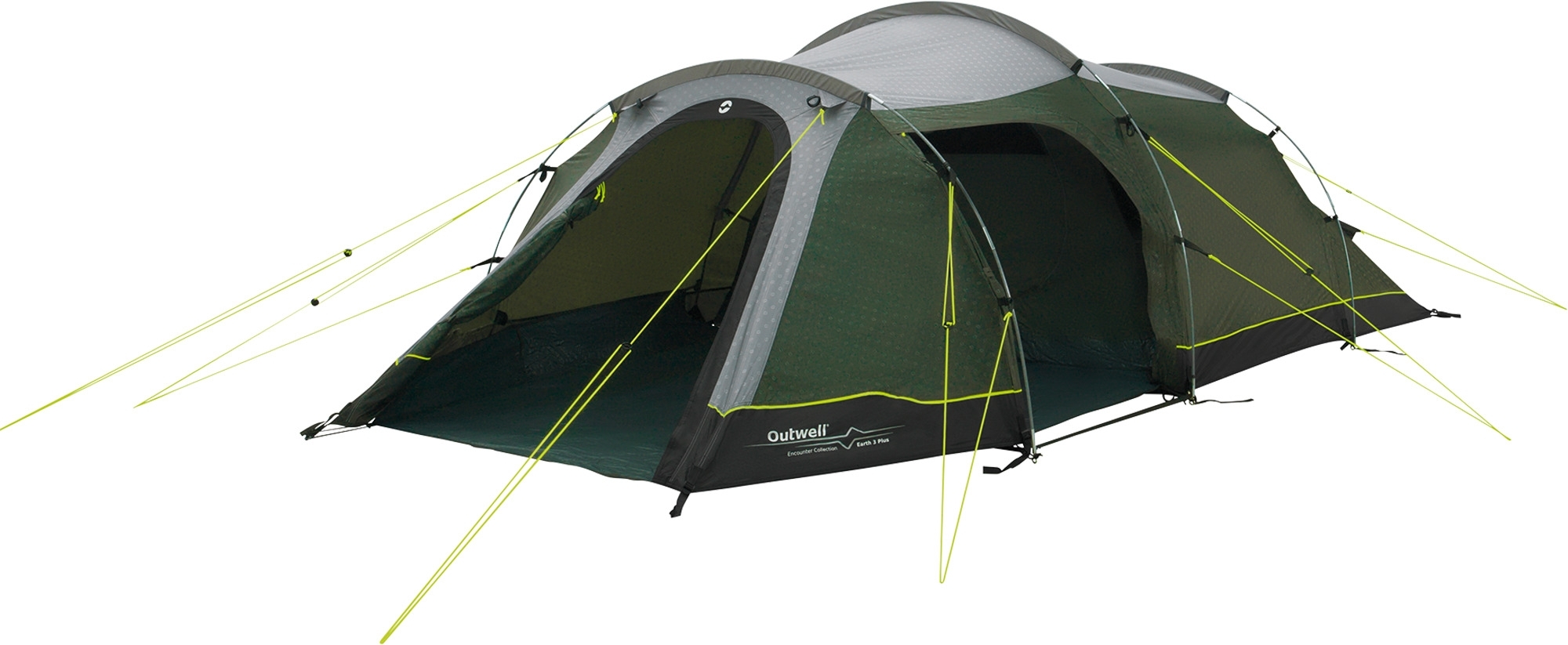 Outwell Earth 3 Plus Tunnelzelt dunkelgrün 3 Personen