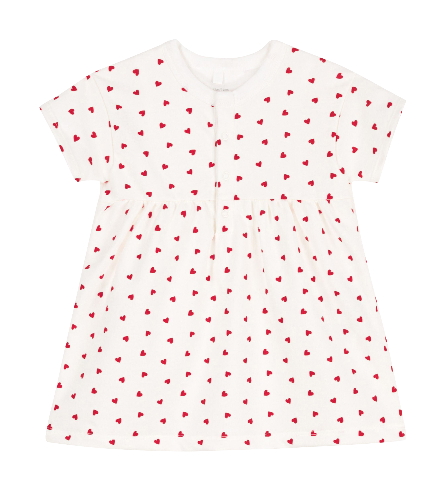 Robe col rond avec body en coton bio | Blanc
