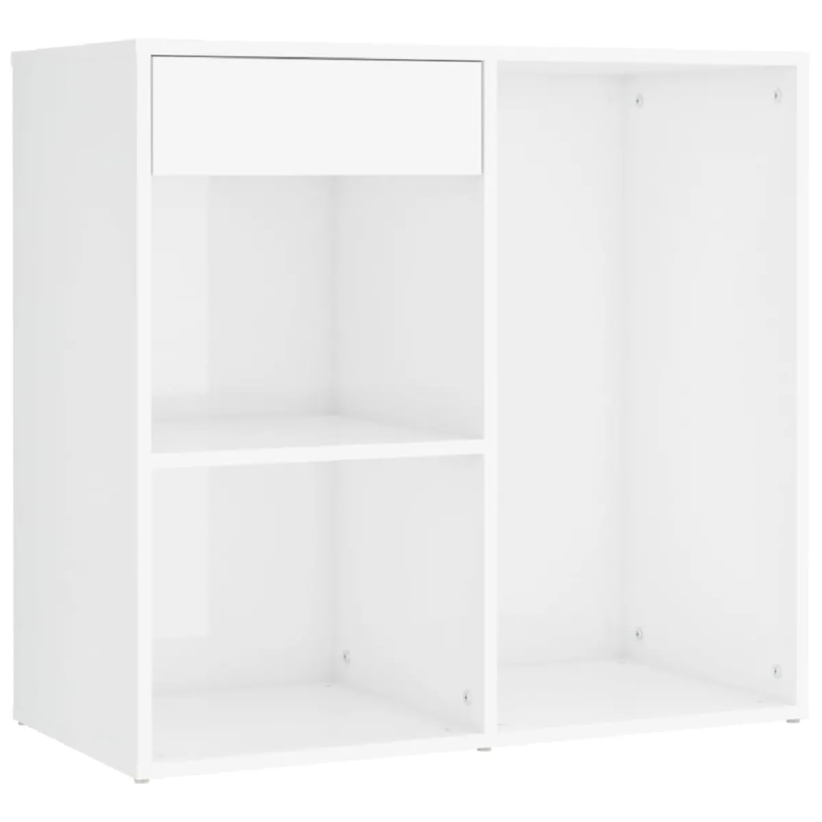 Coiffeuse LED Helloshop26 avec armoire - Blanc brillant