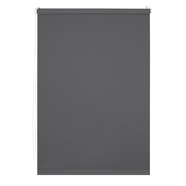 Store enrouleur Easy roll tamisant Madeco l.52 x H.170cm gris foncé