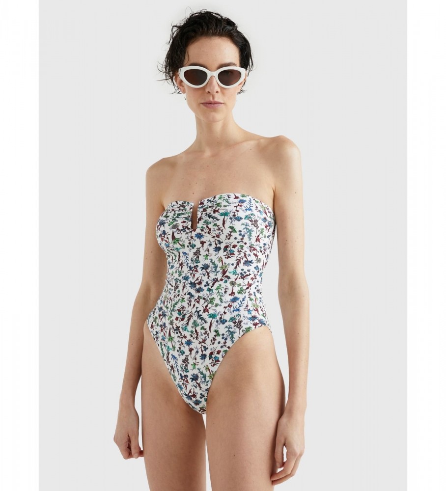 Maiô Tommy Hilfiger com estampa floral multicolorida