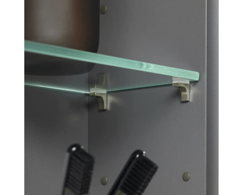 DURAVIT Ketho spiegelkast, 120 x 18 x 75 cm, grafiet mat, 3-deurs, LED, IP 44