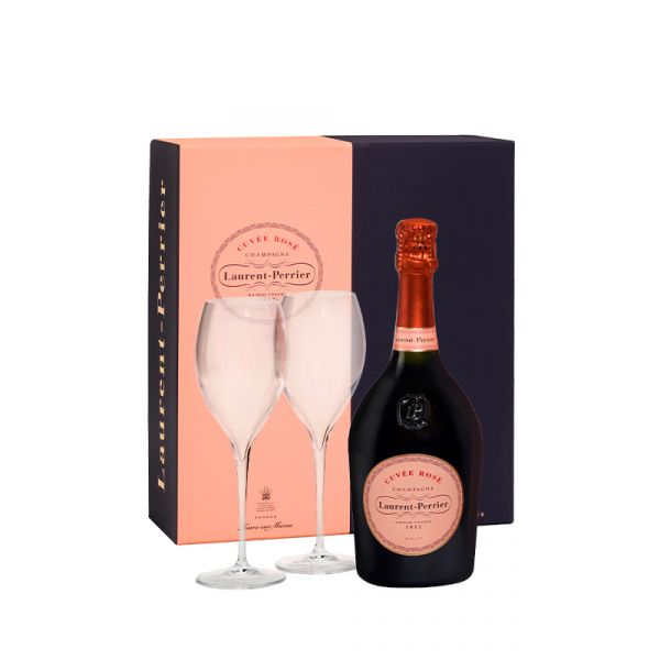 Laurent-Perrier Cuvée Rosé y 2 copas Champanhe 75cl