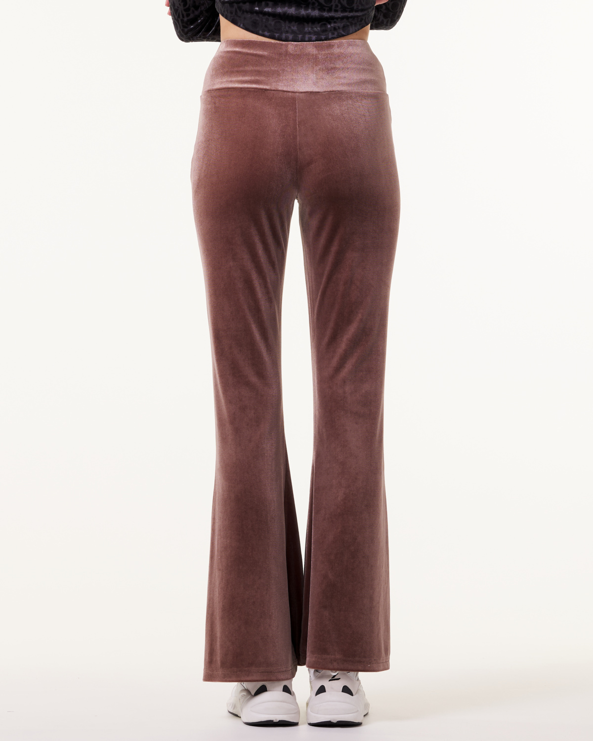 Bumpro Monogram Velour Flare Pants Red Mustang