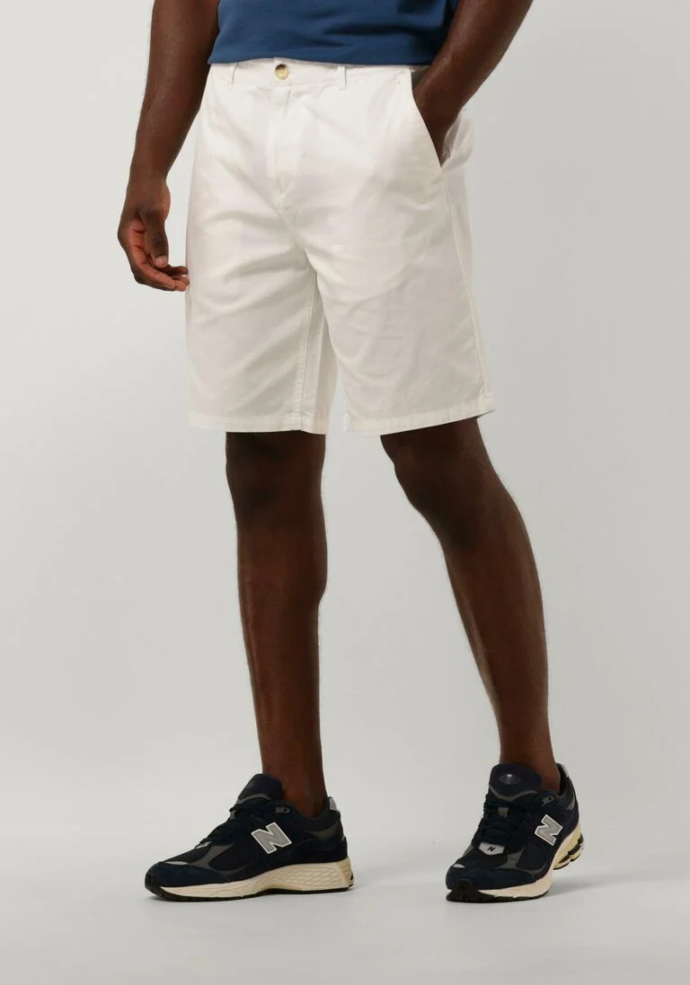 SCOTCH & SODA gebroken wit scotch & soda korte broek stuart - garment-dyed cotton-blend twill short