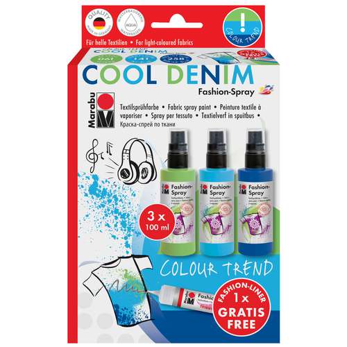 Marabu Fashion-Spray-Set Cool Denim