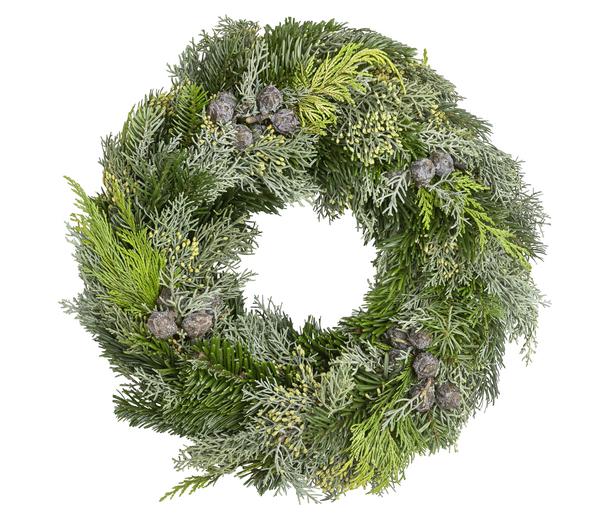 Dehner Premium Adventskranz aus Koniferen-Mix,