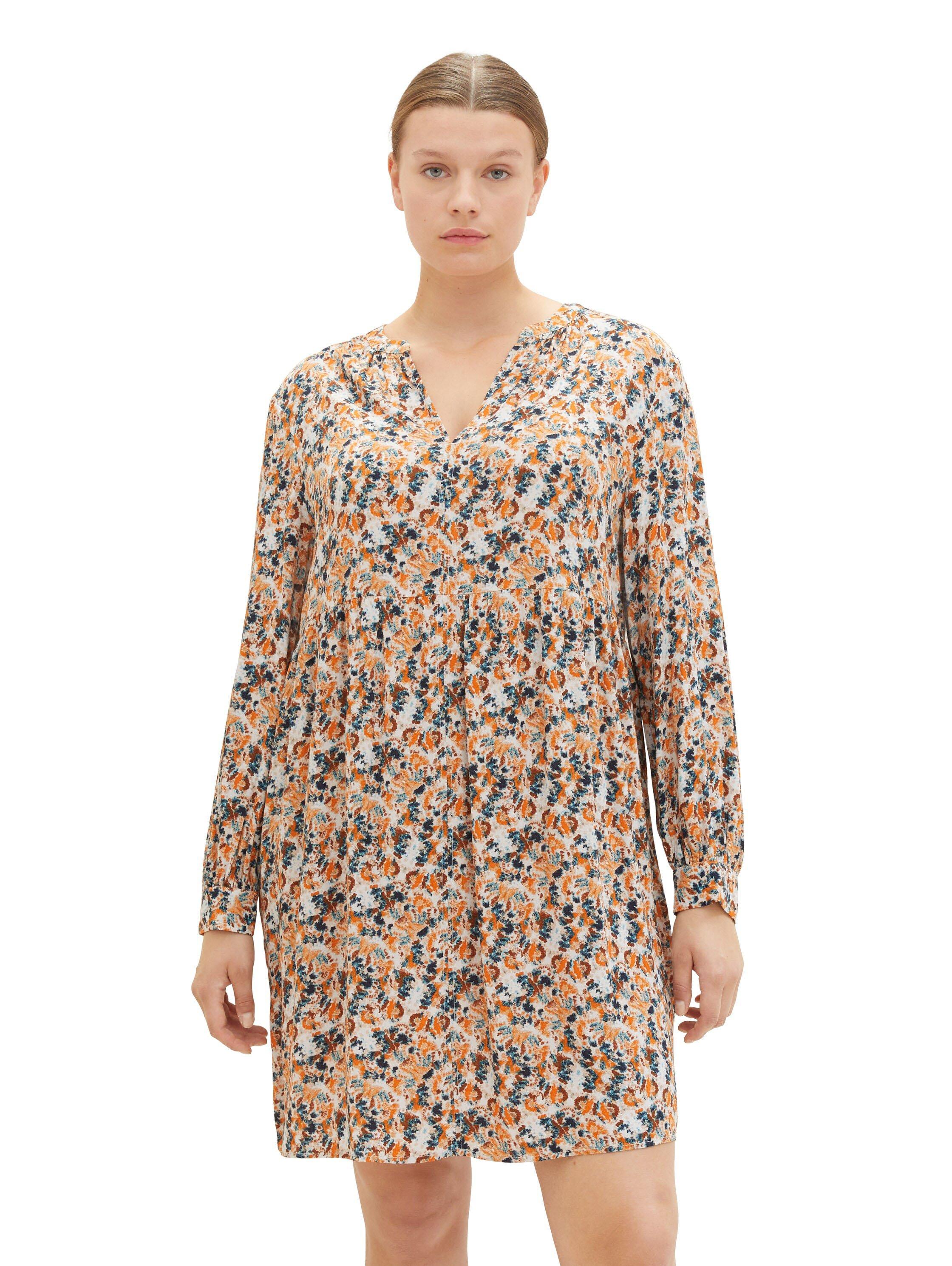 Kleid mit langem Arm und floralem Alloverprint