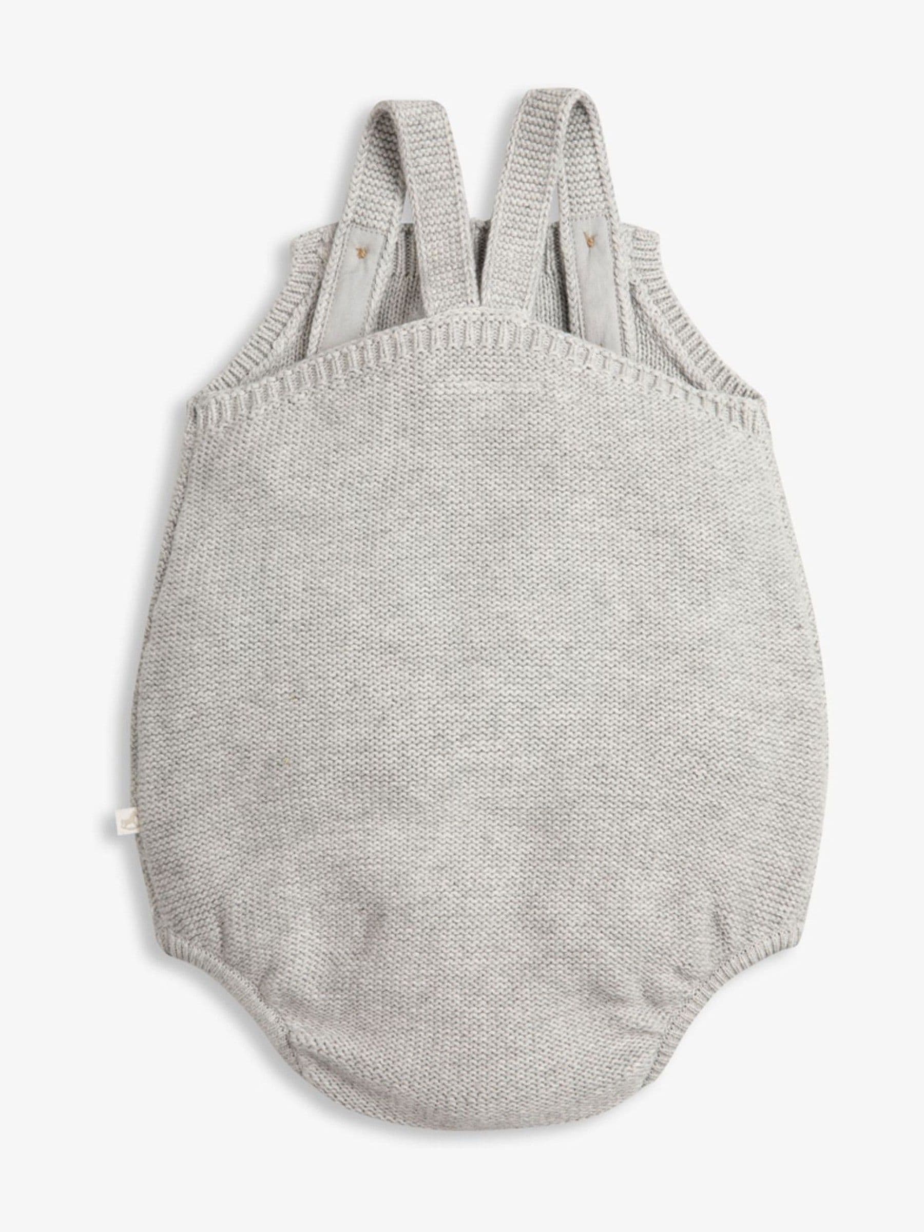 The Little Tailor Grey Stylish 100% Cotton Baby Knitted Romper