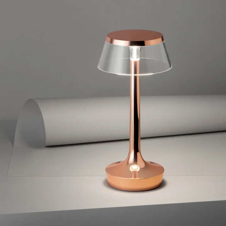 Flos - Bon jour Unplugged Tischleuchte, chrom
