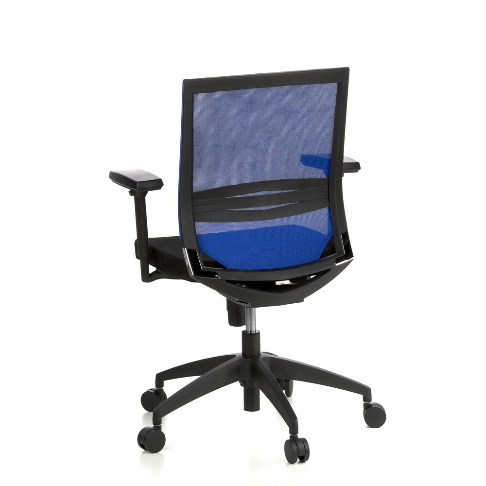 Profi Bürostuhl PORTO BASE Stoff/Netzstoff mit Armlehnen (höhenverstellbar) hjh OFFICE