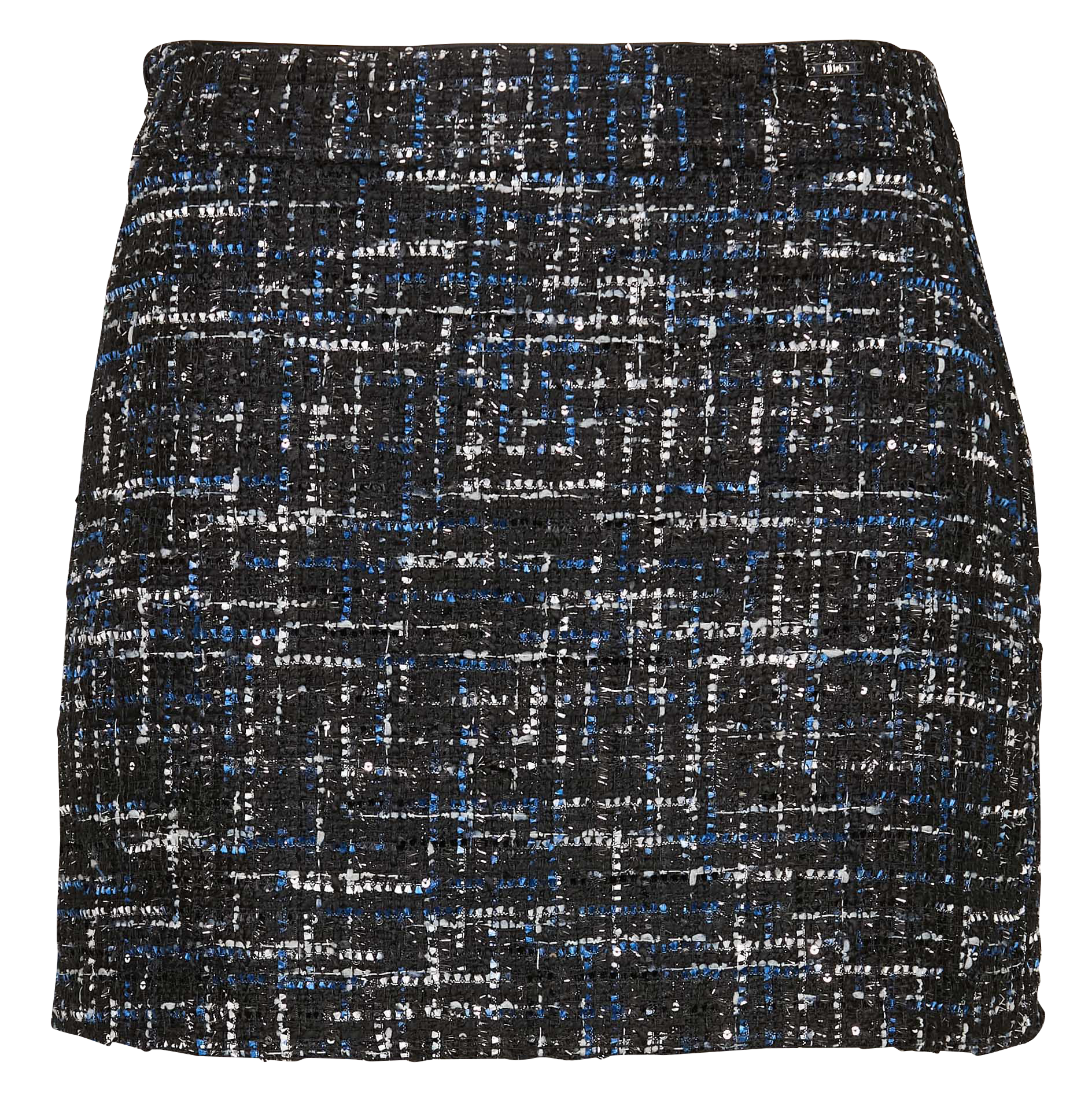 Jupe courte en tweed | Noir