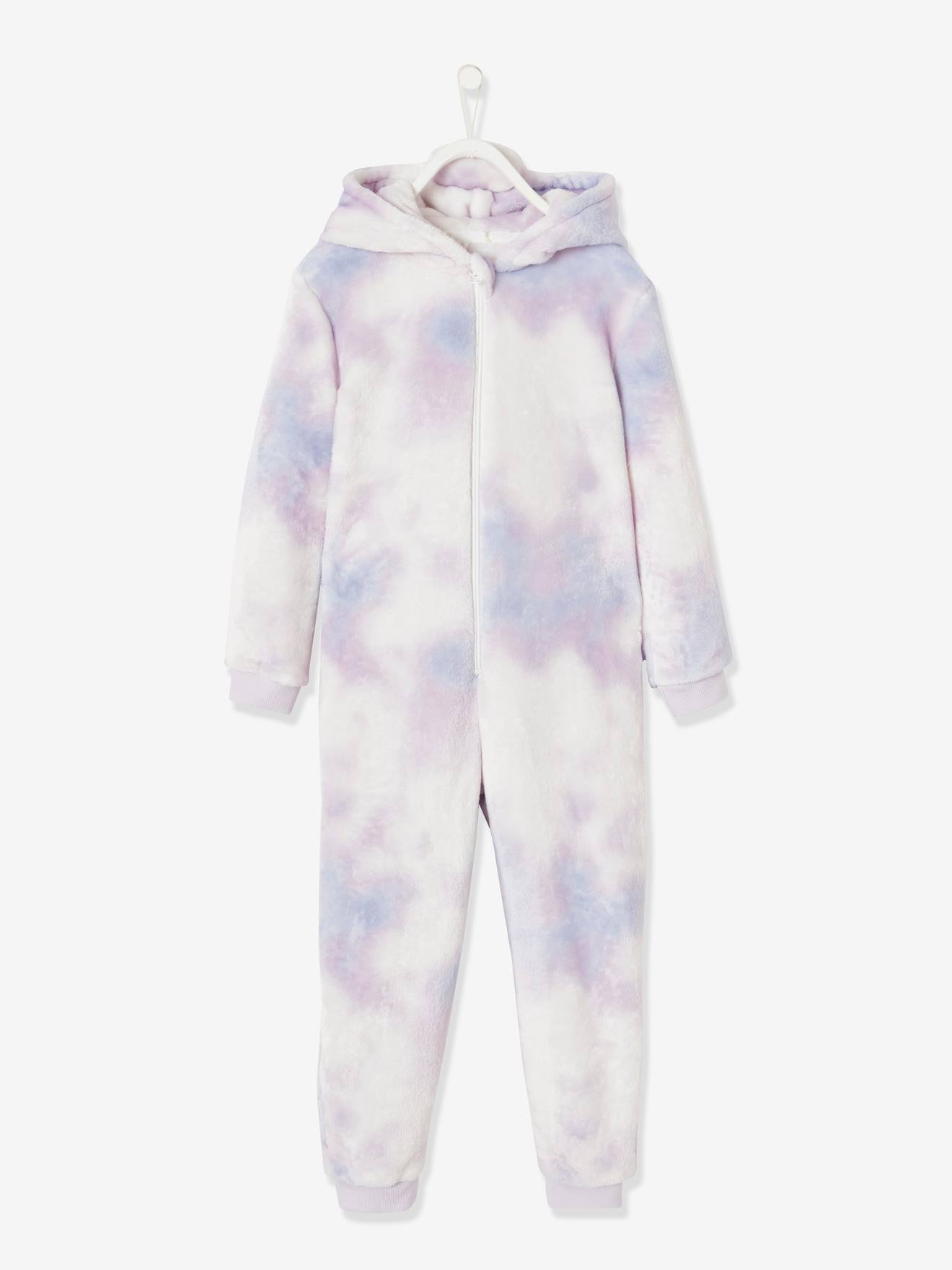 pijama de unicórnio bicolor branco claro/multicolorido