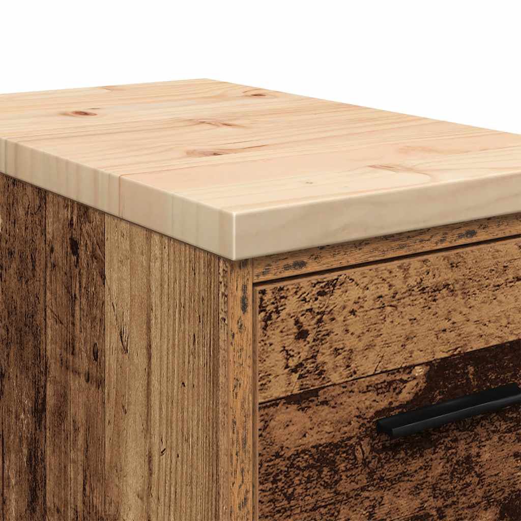 vidaXL Garagekast antiek hout 30x51x85 cm